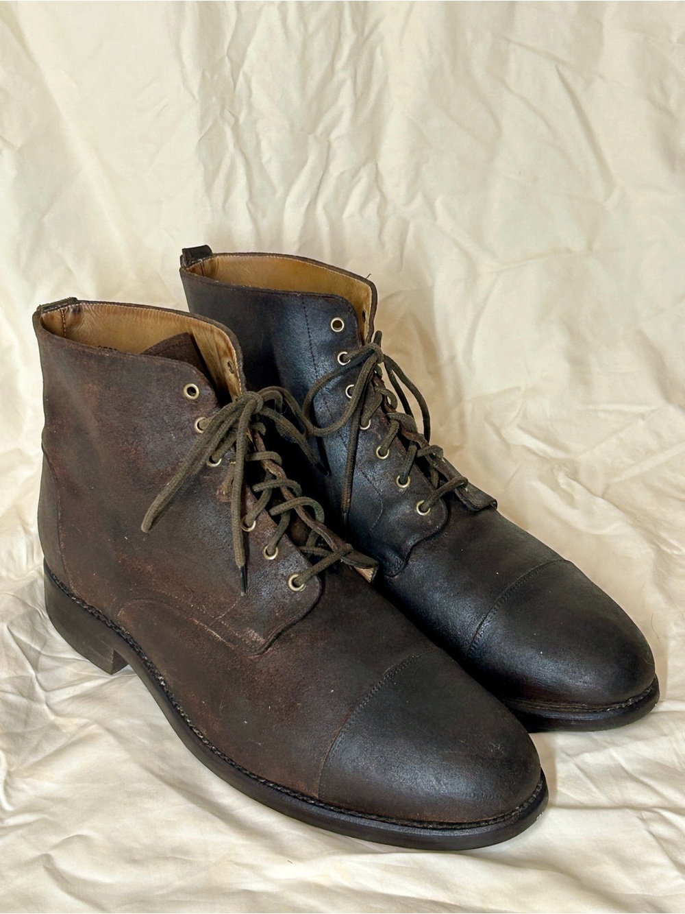 Taft Dragon Leather Men's Combat Boot Lace-Up Cap Toe Size 11